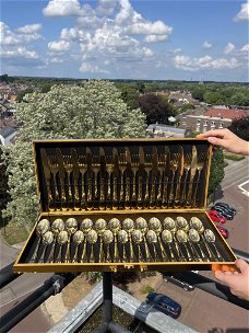 NIEUW Verguld Goud Bestek - 48 Delig in Giftbox