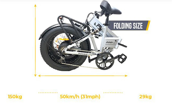 PVY Z20 Plus Folding E-bike 20*4.0 inch Fat Tires 500W - 6