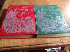 Margriet groot sprookjesboek - rood - met div. gekleurde platen