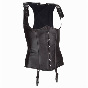 Echt leren corset model 12 waist cincher in small t/m 6xl - 0