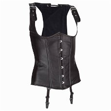 Echt leren corset model 12 waist cincher in small t/m 6xl