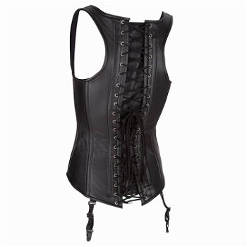 Echt leren corset model 12 waist cincher in small t/m 6xl - 1