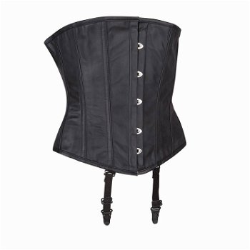 Echt leren corset model 09 waist cincher in xs t/m 6xl - 0