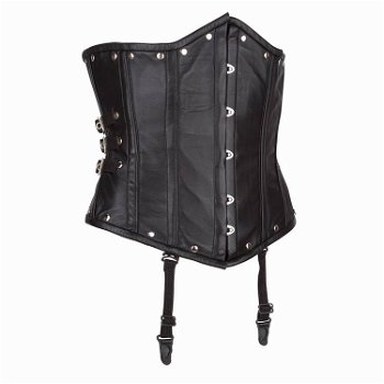 Echt leren corset model 06 waist cincher in xs t/m 6xl - 0