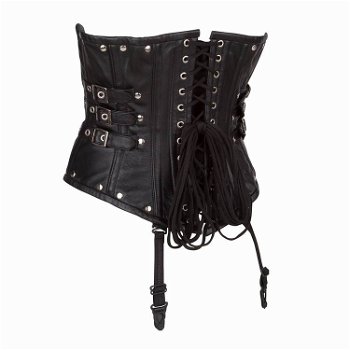 Echt leren corset model 06 waist cincher in xs t/m 6xl - 1