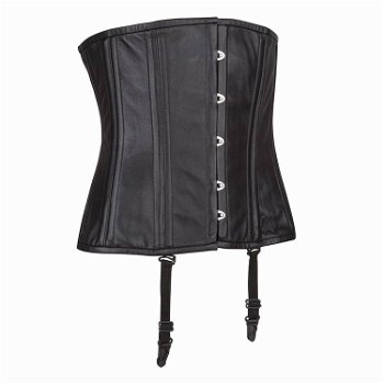 Echt leren corset model 05 waist cincher in xs t/m 6xl - 0