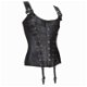 Echt leren corset model 04 zwart in xs t/m 6xl - 0 - Thumbnail