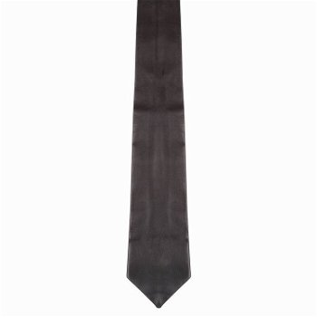 Fraaie zwart leren stropdas - 0