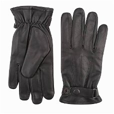 Fraaie zwart leren handschoenen