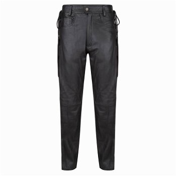 Heren leren broek model met zijkoorden maat 30 t/m 44 - 0