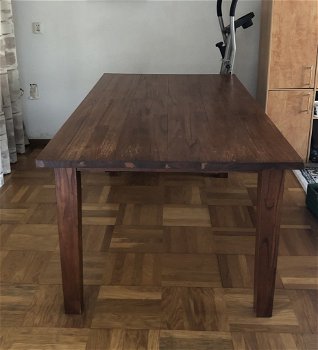 Massief houten tafel cognac kleur - 1