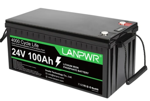 LANPWR 24V 100Ah LiFePO4 Lithium Battery - 0