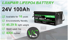 LANPWR 24V 100Ah LiFePO4 Lithium Battery - 2 - Thumbnail