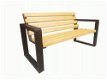 Tuinbank parkbank stalen frame massief hout PARK 180cm STABIEL STABIEL GRIJS BETON - 0 - Thumbnail