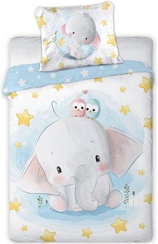 Dekbedovertrek 100 x 135 cm Cuddles Olifant - 0