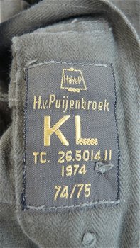 Broek, Gevechts, Uniform, VT, M67 Visgraatdessin, KL, maat: 74/75, 1974.(Nr.2) - 7