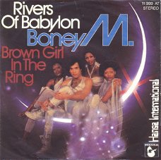 Boney M. ‎– Rivers Of Babylon / Brown Girl In The Ring (Vinyl/Single 7 Inch) gekleurde cover