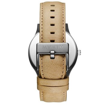 Watch Plaza - MVMT 40 SERIES MT01-GML HERENHORLOGE - DONKERGRIJS & BEIGE LEREN BAND - 2