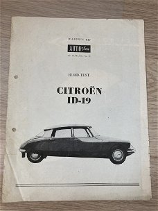 CITROEN ID 19 Autovisie Roadtest - 1957 (D776)