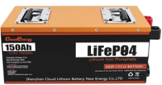 Cloudenergy 12V 150Ah LiFePO4 Battery Pack Backup Power,