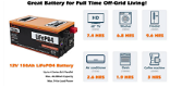 Cloudenergy 12V 150Ah LiFePO4 Battery Pack Backup Power, - 2 - Thumbnail