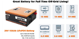 Cloudenergy 24V 150Ah LiFePO4 Battery Pack Backup Power - 3 - Thumbnail