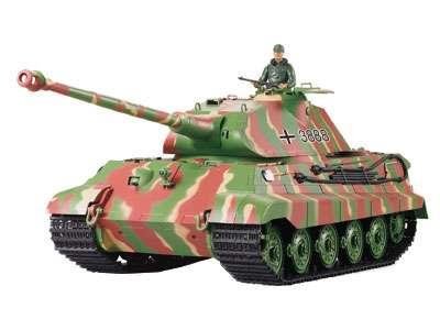 RC tank King Tiger porsche koepel in houten kist 2.4GHZ Control edition - 0