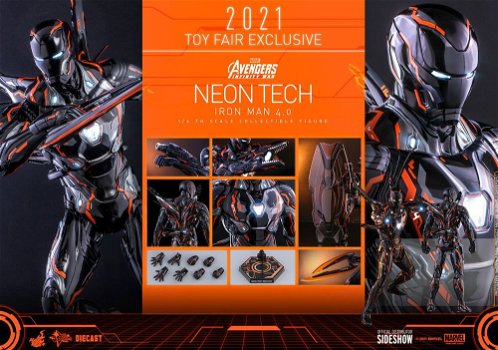 Hot Toys Avengers Infinity War Neon Tech Iron Man MMS597D39 - 0