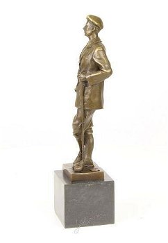 bronzen sculptuur van een golfer , golf - 2