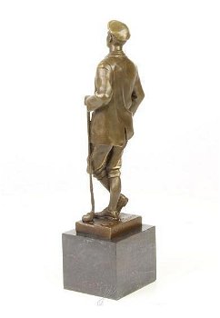 bronzen sculptuur van een golfer , golf - 3