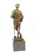 bronzen sculptuur van een golfer , golf - 4 - Thumbnail