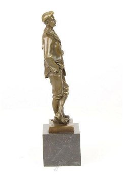 bronzen sculptuur van een golfer , golf - 6
