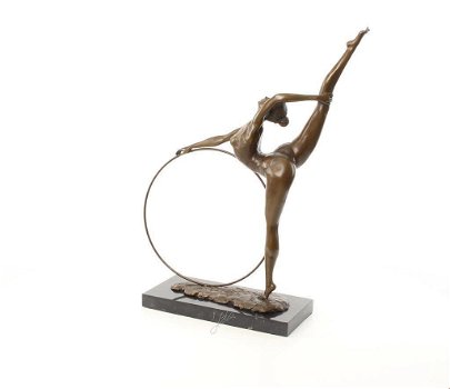 brons beeld , danser, turnen - 2