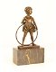 brons beeld van een meisje , brons - 7 - Thumbnail