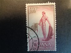 1960 SPANJE stierenvechten gestempeld - yvert 951
