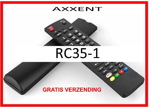 Vervangende afstandsbediening voor de RC35-1 van AXXENT. - 0