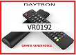 Vervangende afstandsbediening voor de VR0192 van DAYTRON. - 0 - Thumbnail