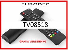 Vervangende afstandsbediening voor de TV08518 van EURODEC.