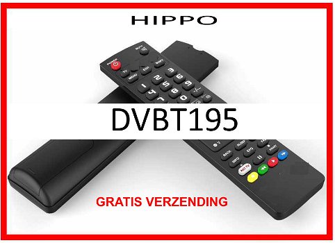 Vervangende afstandsbediening voor de DVBT195 van HIPPO. - 0