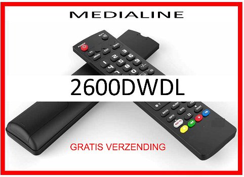 Vervangende afstandsbediening voor de 2600DWDL van MEDIALINE. - 0