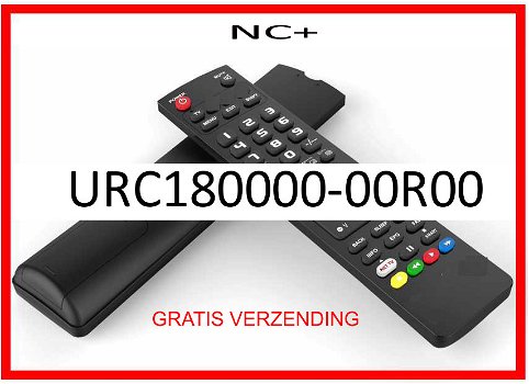 Vervangende afstandsbediening voor de URC180000-00R00 van NC+. - 0