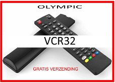 Vervangende afstandsbediening voor de VCR32 van OLYMPIC.