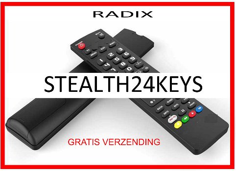 Vervangende afstandsbediening voor de STEALTH24KEYS van RADIX. - 0