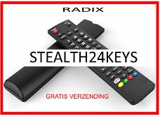 Vervangende afstandsbediening voor de STEALTH24KEYS van RADIX.
