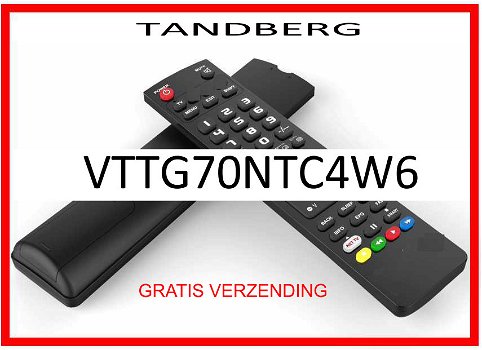 Vervangende afstandsbediening voor de VTTG70NTC4W6 van TANDBERG. - 0