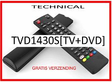 Vervangende afstandsbediening voor de TVD1430S[TV+DVD] van TECHNICAL.