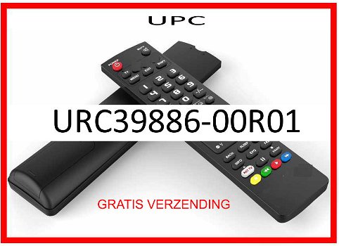 Vervangende afstandsbediening voor de URC39886-00R01 van UPC. - 0