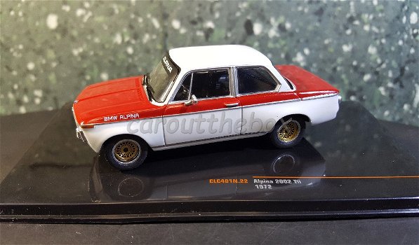 BMW Alpine 2002 Tii 1972 wit/rood 1/43 Ixo V884 - 0