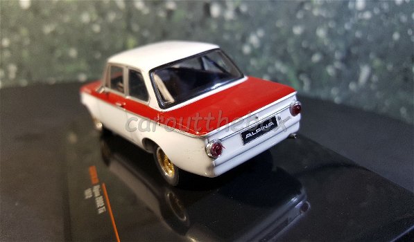 BMW Alpine 2002 Tii 1972 wit/rood 1/43 Ixo V884 - 2