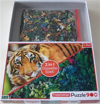 Puzzel *** TIGER & JUNGLE *** 2 x 1000 stukjes 2-in-1 Puzzel - 5